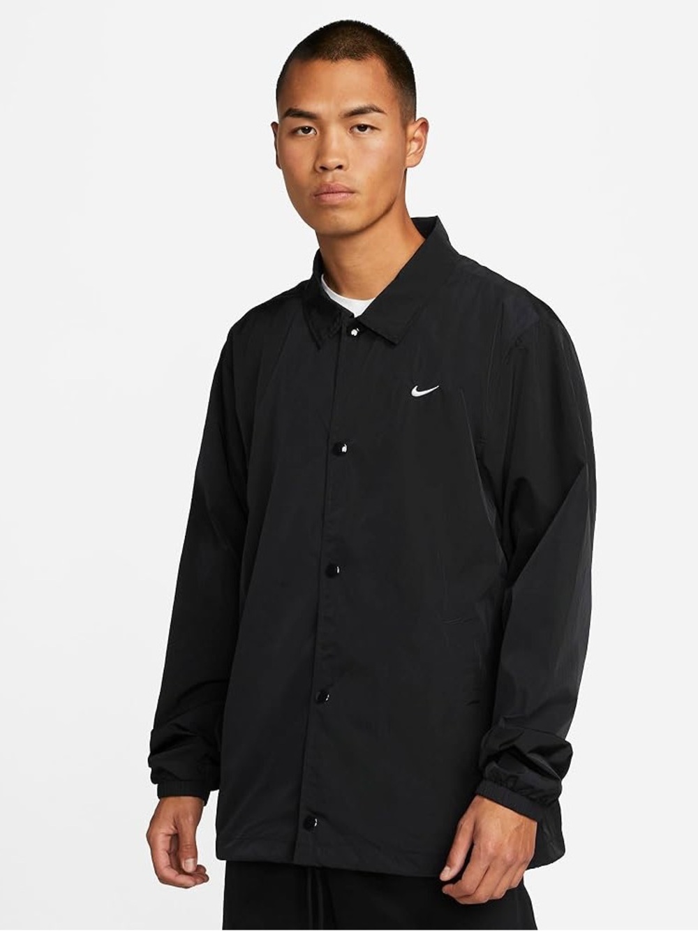 Nike Men's Black collard Coaches Jacket, lined size Large